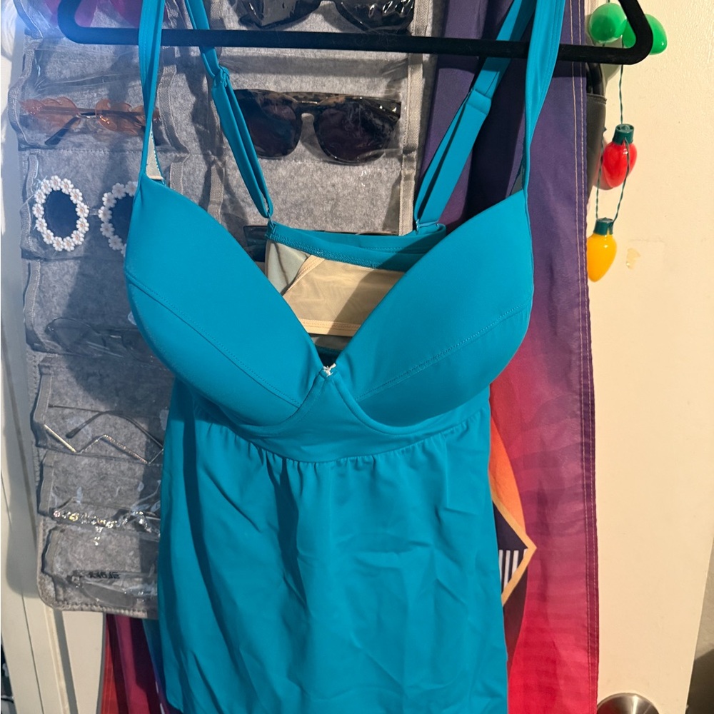 Torrid Teal Swim Top